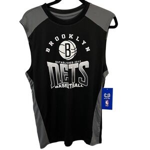 NWT Ultra Game Brooklyn Nets Basketball  Tank Top Men's Size SM Black Gray
